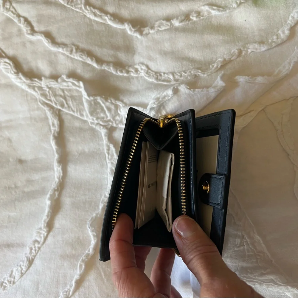 COACH Blue Signature Compact Wallet - Picture 4 of 6